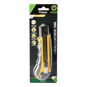 Cuchillo Cartonero Premium Grande 18M Incluye Repuesto Torre Gris