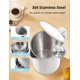 thumbnail image 3 of Hervidor eléctrico COMFEE' de acero inoxidable de doble pared de 1,5 L, 3 of 7