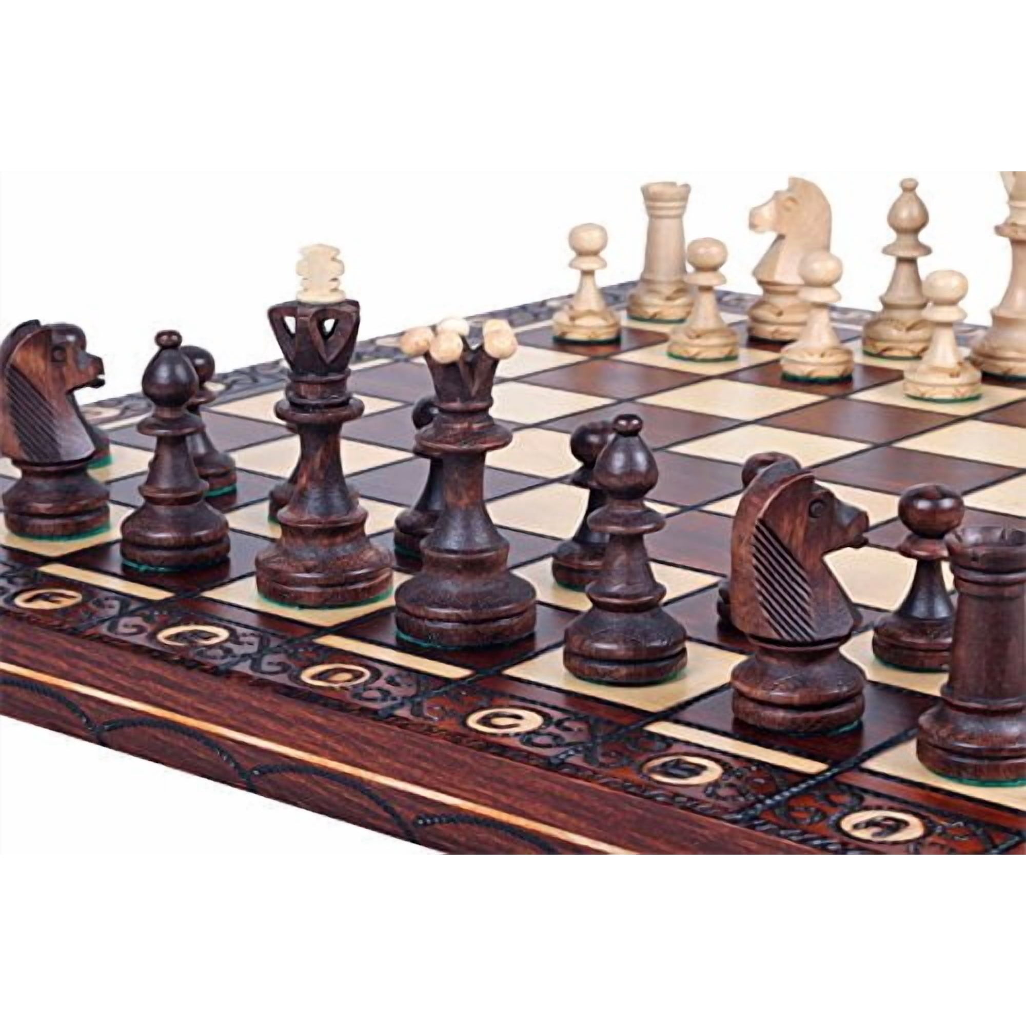 Chess And Games Shop Muba - Tienda De Ajedrez Y Juegos Muba Hermoso Juego De Ajedrez De Madera Hecho A Mano Con Tablero Y Piezas De Ajedrez, Productos De Idea De Regalo (16 Pulgadas (40 Cm)), 1-2 Jugadores