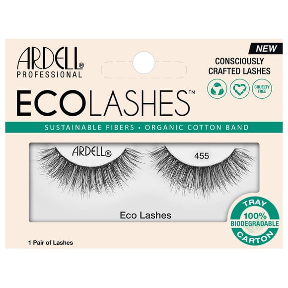 Pestañas postizas Ardell Eco Lashes 455, naturales, longitud media