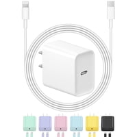 Charger Romitaz Cargador Rápido Usb C De 20 W Para Iphone Con Cable De 6 Pies