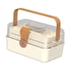 thumbnail image 1 of Contenedor de caja médica, caja de herramientas plegable, botiquín de primeros auxilios multiusos, pequeño botiquín para oficina y actividades al aire marrón claro, 1 of 5