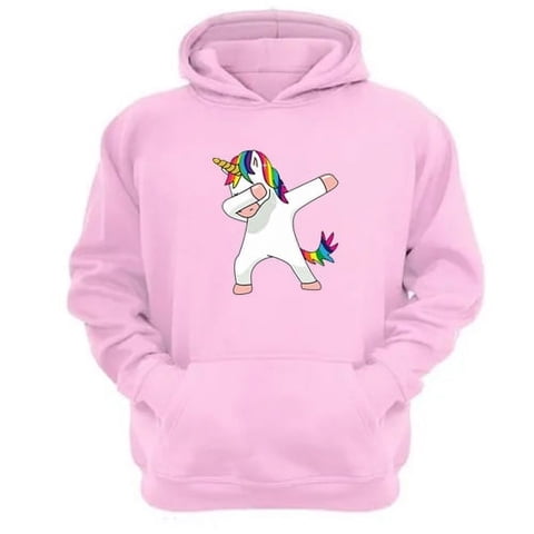 Genérico - Polerón Canguro Unicornio Rosa Talla Xl Unisex