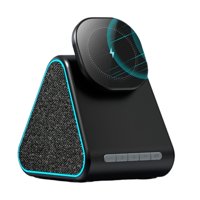 Genérico - Soporte De Carga Magnético Inalámbrico Para Iphone 15 14 13 Soporte De Teléfono Giratorio Ajustable Con Altavoz Y Luz Led-Negro