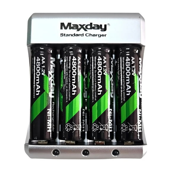 Cargador De Pilas Aa Aaa 9v +4 Batererias Aa Recargables