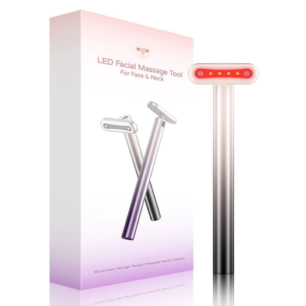 LED Facial Massager Skin Care Wand Tool For Face & Neck - Facial Beauty Massage Device To Lift And Firm The Skin, Beauty Gift For Girls And Women