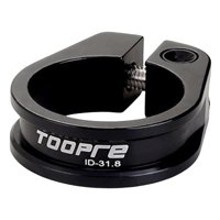 Magideal - Abrazadera Para De Sillín De , Abrazadera Para Carpeta De Pernos De Liberación Rápida, Collar Para De Sillín, Bloqueo Cnc Para Bici 318 Mm Negro