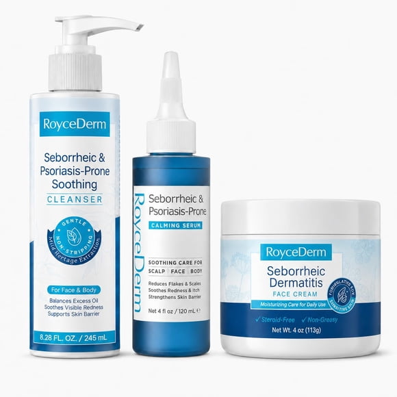 Set de Cuidado de la Piel Roycederm sin Fragancia 245 ml + 120 ml + 113 g