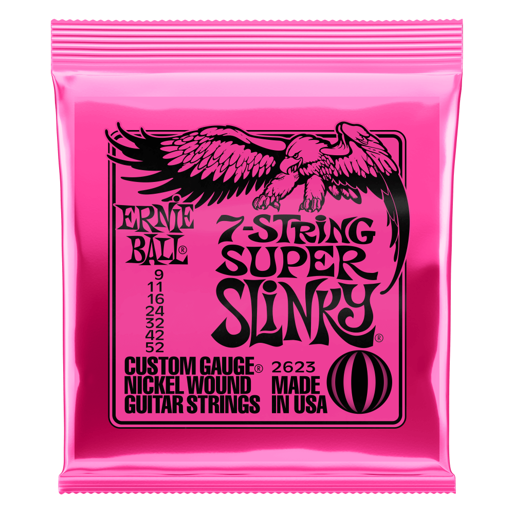 Cuerdas Guitarra Eléctrica De 7 Super Slinky Ernie Ball 9-52 2623
