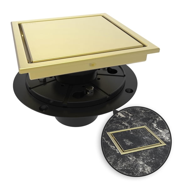 Desagüe de Ducha WEBANG Cuadrado de 15 cm Acero Inoxidable Dorado