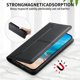 thumbnail image 2 of Funda tipo cartera con bloqueo RFID para Xiaomi Poco X7 Pro cubierta magnética de cuero con tapa y soporte Negro, 2 of 6