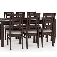 Muebles Insignes - Juego De Comedor Sevilla 8 Sillas Chocolate Mesa Rectangular Madera