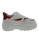 thumbnail image 4 of Zapatilla Terraplen Blanco/Rojo Vía Franca, 4 of 5