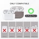 thumbnail image 3 of Funda de cuero para AirPods Pro 2 con carga inalámbrica, gris, 3 of 8