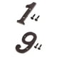 thumbnail image 5 of Número De Casa De Hierro Forjado 1 Y 9, Tornillos A Juego Incluidos, Color Negro., 5 of 5