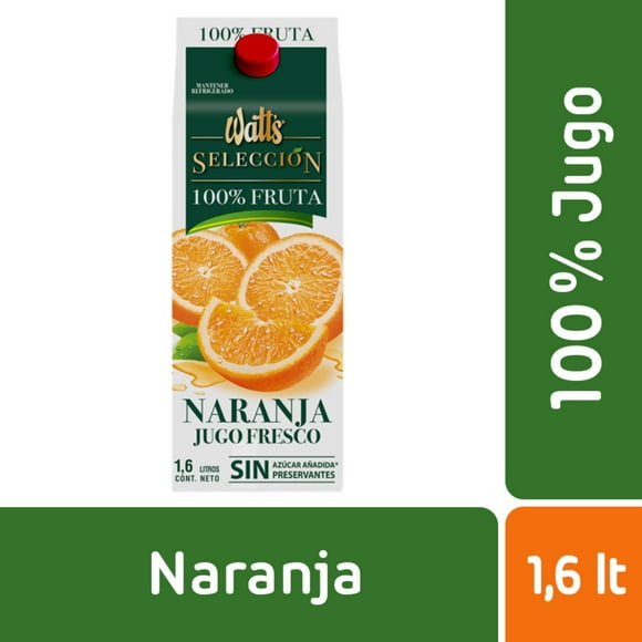 Jugo Fresco Naranja 100% Caja, 1,6 L