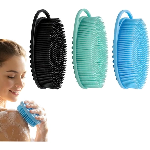 Esponja corporal silicona 3 pack exfoliante suave piel sensible imprescindible ducha