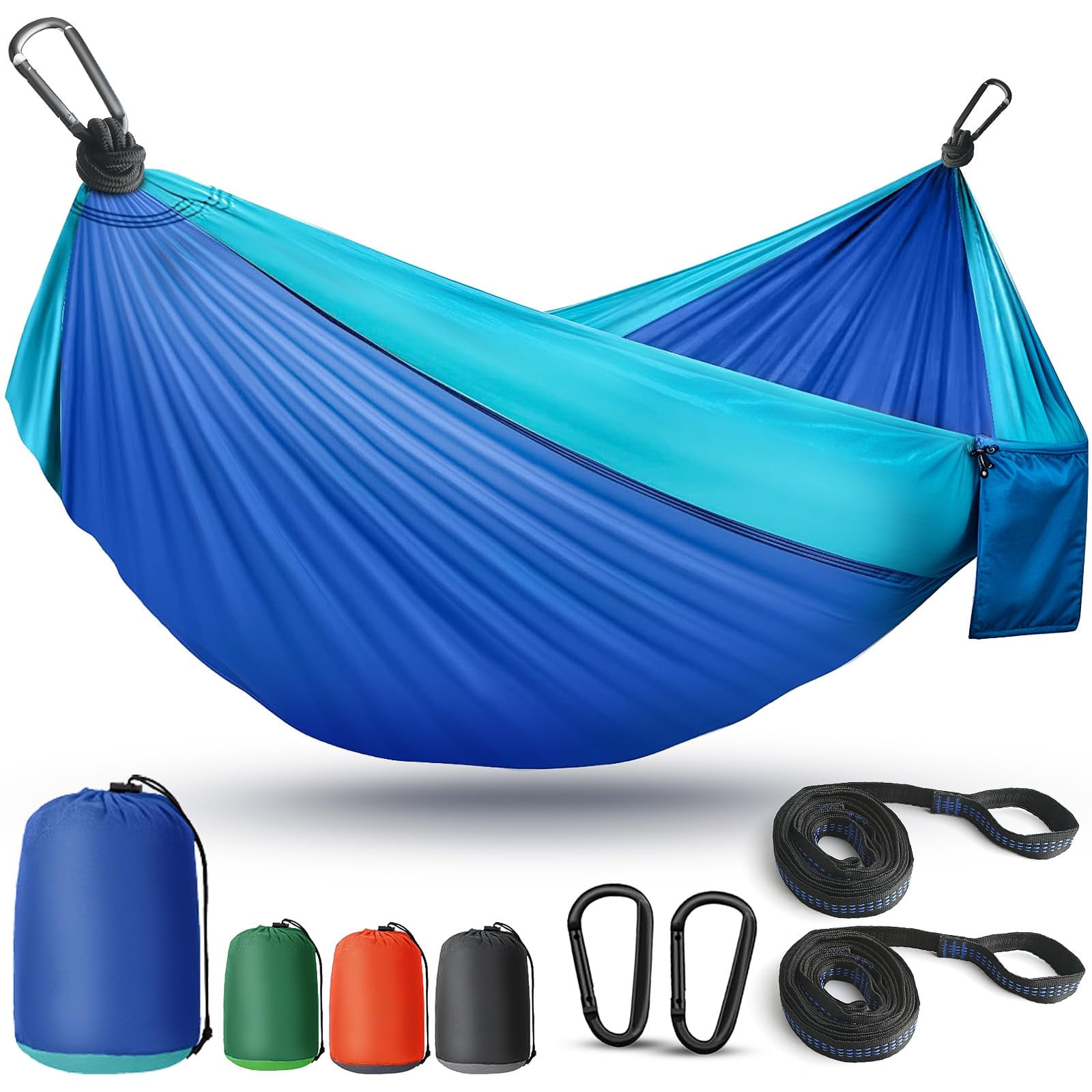 Hamaca De Camping Puptily, Ligera Y Portátil, Azul