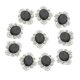 thumbnail image 2 of 10pcs oval flatback acrílico cristal rhinestone botón diy artesanía negro, 2 of 3