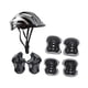 thumbnail image 3 of Casco de bicicleta para niños, juego de rodilleras, coderas, casco deportivo cómodo, casco de bicicleta para monopatín, patinaje sobre ruedas, deporte Plata, 3 of 5