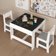 thumbnail image 2 of Kids Table and Chair Set, 3 in 1 Wooden Activity Table with Storage Drawer for Toddlers Drawing, Reading, Crafts, 2 in 1 Detachable Tabletop Table Set for Nursery, Playroom, 2 of 3