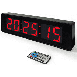 Homebrandt - Reloj Digital Pared Led Con Cronometro Control Remoto Jh120