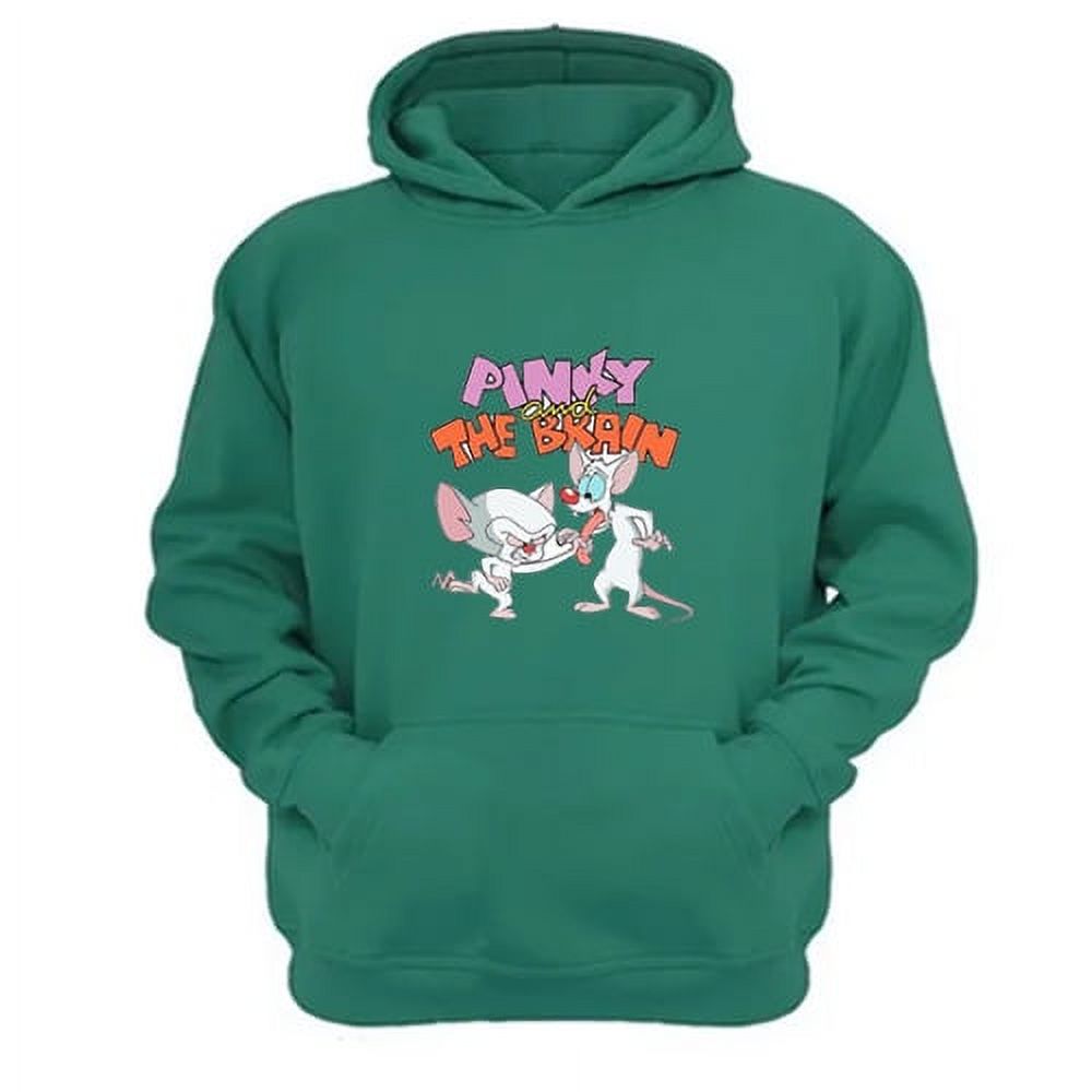 Genérico - Polerón Canguro Pinky Y Cerebro Verde Aguamarina Talla S Unisex