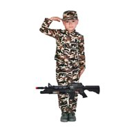 Tododisfraceschile - Disfraz Soldado + Fusil Con Luz Y Sonido Talla 4 A 6 Años