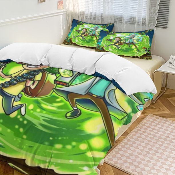 Rick And Morty 3-Piece Bedding Set Soft Warm And Comfortable Bed Set