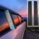 thumbnail image 2 of Un juego de molduras exteriores del pilar B del escudo del parabrisas delantero, molduras de puerta para el lado del conductor y del pasajero, compatibles con Chrysler Town and Country 2008-2016, Dodg, 2 of 7