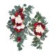 thumbnail image 2 of Flores Artificiales Swag Floral Swag Telón De Fondo Rústico Para Boda Mesa Rojo, 2 of 3