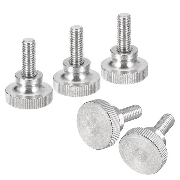 Tornillos de mariposa moleteados M6x16mm, paquete de 5 tornillos de mariposa moleteados planos de acero inoxidable 304