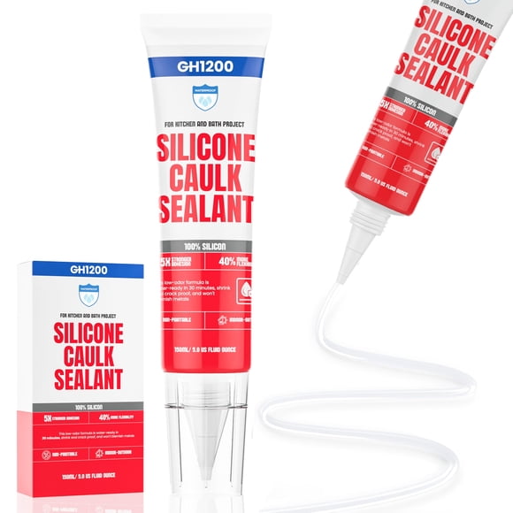 Sellador de silicona impermeable GH1200 150 ml blanco