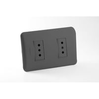 Rema - Enchufe Hembra Doble Embutido 10A Negro