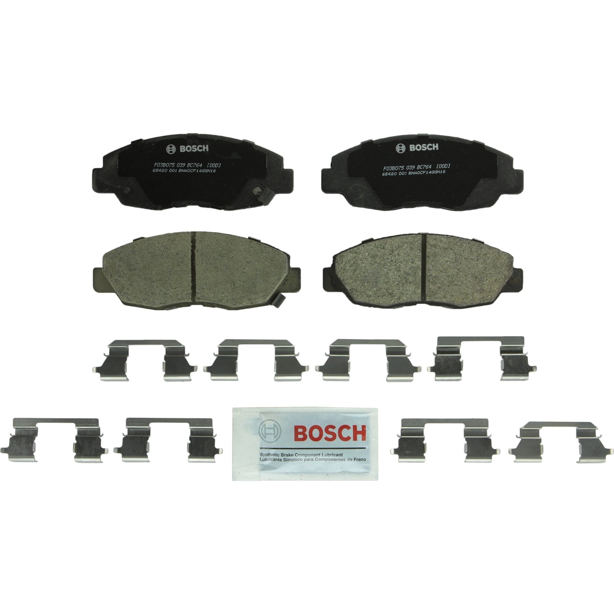 Juego De Pastillas De Freno De Disco Bosch Bc764 Quietcast Para Honda Accord