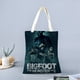 thumbnail image 2 of Bigfoot / Big Foot Bolso de tela con estampado de lienzo para mujer, bolsa de compras reutilizable y estética, con cremallera interior, regalo para mujer,40*45cm., 2 of 6