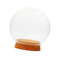Bothyi - Cúpula De Cristal Transparente Para Decoración De Recuerdos, Vitrina De Cristal Con Base De 18Cm