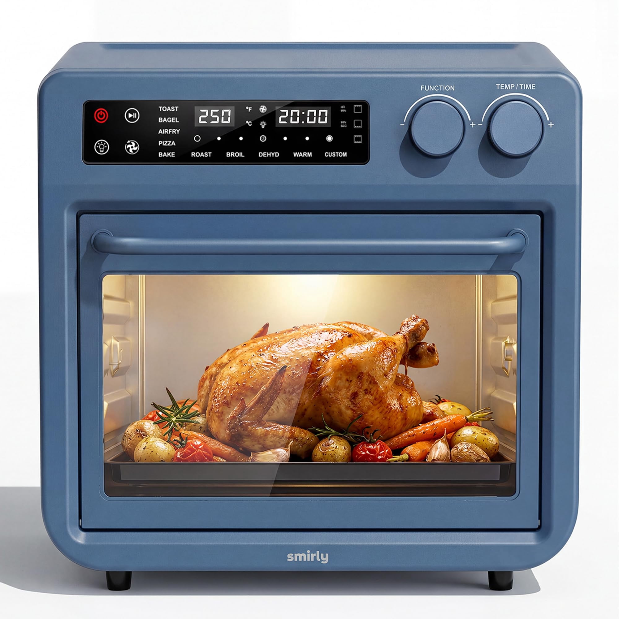 Horno De Encimera Smirly 25l Combo Freidora De Aire Y Tostadora