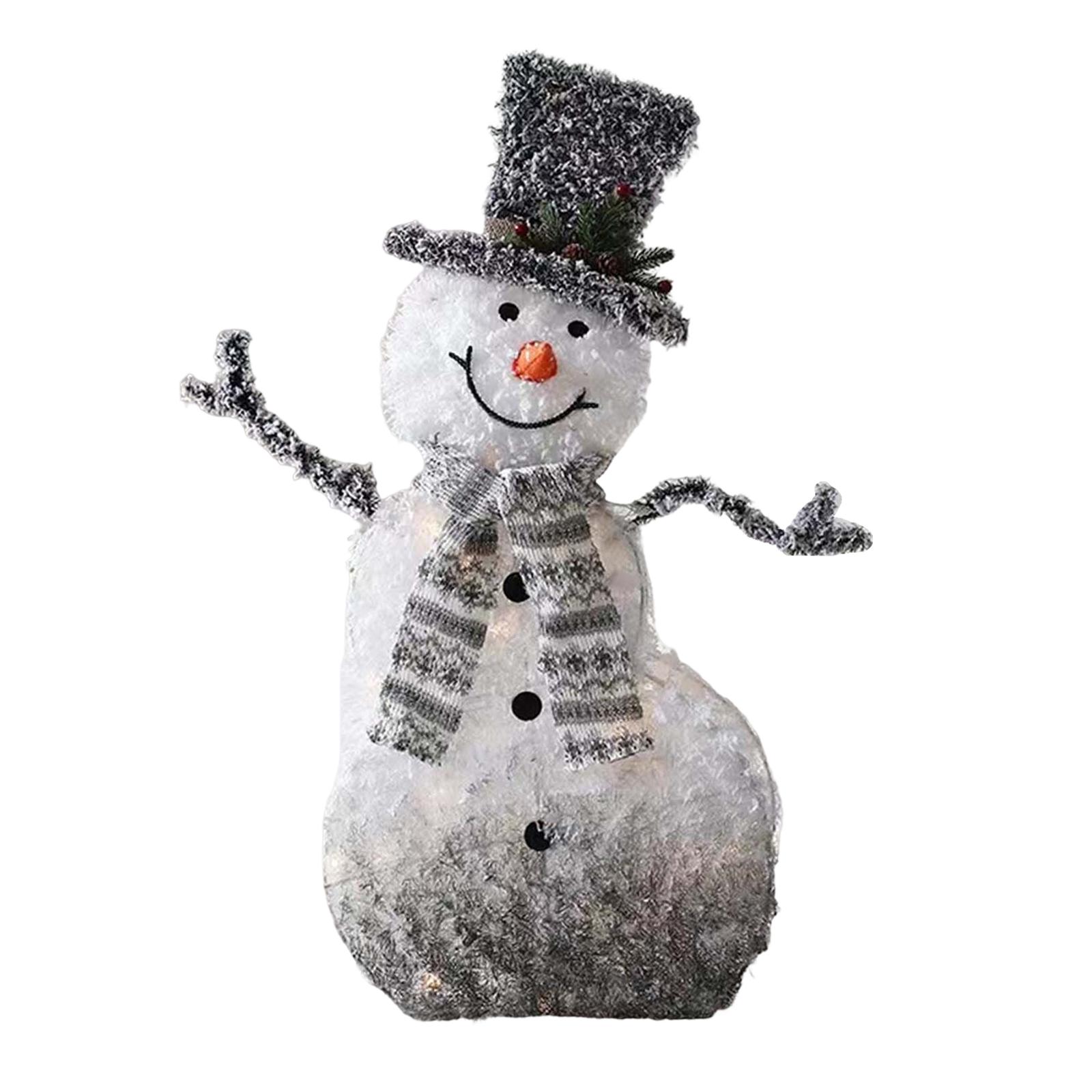 Bothyi - Adorno De Luz De Muñeco De Nieve Lámpara Led Foto Prop Decoración Artesanía Escultura Pequeña