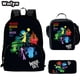 thumbnail image 1 of 3pcs Set Inside Mochila Out School Backpack with Lunch Bag Pencil Case ,Cartoon School Bags for Grade 1-4,Bookbags for Pupil, 1 of 3