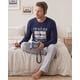 thumbnail image 2 of Pijama Hombre Algodón Estampado Retro Music azul L, 2 of 7