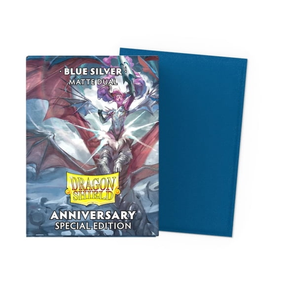 Fundas Para Cartas Dragon Shield, Edición Especial, 100 Quilates, Azul/Plata