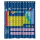 thumbnail image 1 of Cortina de ducha con la tabla periódica de elementos químicos, juego de cortinas de baño con ganchos, tamaño 66 x 72 pulgadas, 1 of 3