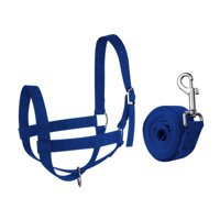 Magideal - Jáquima Para Ganado Brida Para Toro Y Arnés Para Ternero Con Correa De Guía Esencial De Nailon Portátil Adecuado Para Entrenamiento En Establos Y Ran L