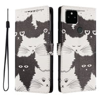 Foxdock Funda Tipo Cartera Para Google Pixel 5A Con Soporte Y Correa – Diseño De Patrones Lindos