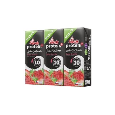Leche Cultivada Protein Frutilla 3X170Ml 510 Ml Soprole