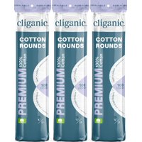 Cotton Rounds Cliganic Premium, 100% Algodón Puro (300 Unidades)