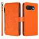 thumbnail image 2 of Funda Cartera Mariposa para [Google Pixel 10a] con Soporte y Cremallera Naranja, 2 of 6