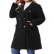 thumbnail image 4 of Abrigo Elegante de Mujer Talla Grande Agnes Orinda con Manga Larga, Cuello con Solapa, Doble Botonadura, 3X Negro, 4 of 6