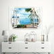 thumbnail image 2 of 1pc, 3D Beach Fake Window Wall Stickers Tropical Island With Palm Trees Wall Mural Window View Wall Decor For Home Decor, 2 of 3